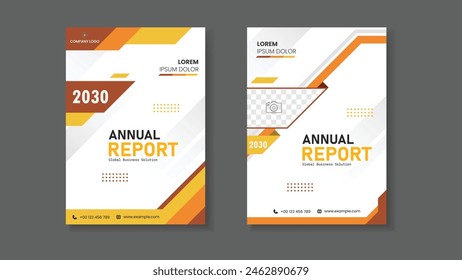 Corporate Book Cover Design Template in A4. Can be adapt to Brochure, Annual Report, Magazine,Poster, Business Presentation, Portfolio, Flyer, Banner, Website. Modern annual report