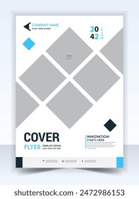 Corporate Book Cover Design Template in A4. Can be adapt to Brochure, Annual Report, Magazine, Poster, Business Presentation, Portfolio, Flyer, Banner, Website.