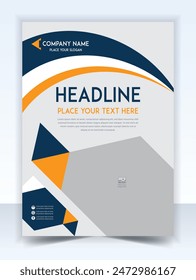 Corporate Book Cover Design Template in A4. Can be adapt to Brochure, Annual Report, Magazine, Poster, Business Presentation, Portfolio, Flyer, Banner, Website.