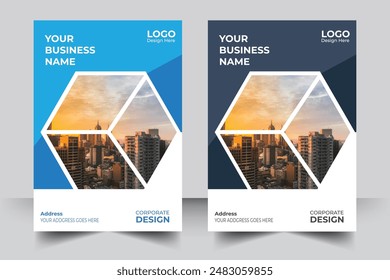 Corporate Book Cover Design Template in A4. Can be adapt to Brochure, Annual Report, Magazine,Poster, Business Presentation, Portfolio, Flyer, Banner, Website.