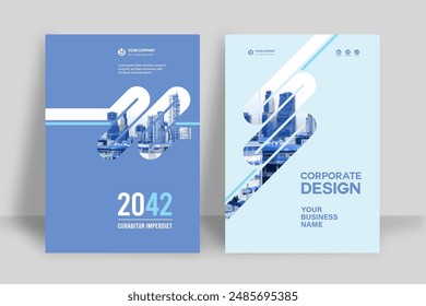 Corporate Book Cover Design Template in A4. Can be adapt to Brochure, Annual Report, Magazine,Poster, Business Presentation, Portfolio, Flyer, Banner, Website.