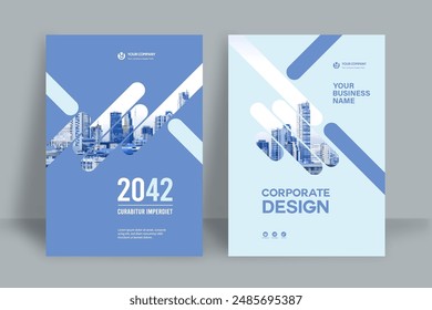 Corporate Book Cover Design Template in A4. Can be adapt to Brochure, Annual Report, Magazine,Poster, Business Presentation, Portfolio, Flyer, Banner, Website.