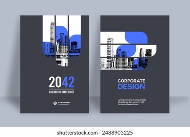 Corporate Sound Book Cover Design Vorlage in A4. Kann an Broschüre, Jahresbericht, Magazin, Poster, Business-Präsentation, Portfolio, Flyer, Banner, Website angepasst werden.