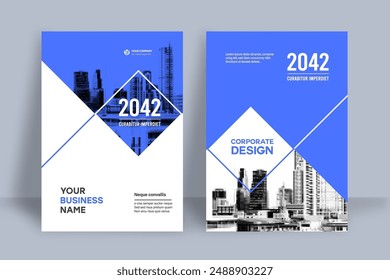 Corporate Book Cover Design Template in A4. Can be adapt to Brochure, Annual Report, Magazine,Poster, Business Presentation, Portfolio, Flyer, Banner, Website.