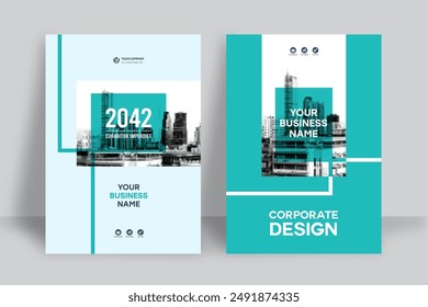 Corporate Book Cover Design Template in A4. Can be adapt to Brochure, Annual Report, Magazine,Poster, Business Presentation, Portfolio, Flyer, Banner, Website.