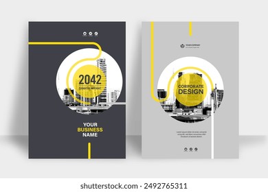 Corporate Book Cover Design Template in A4. Can be adapt to Brochure, Annual Report, Magazine,Poster, Business Presentation, Portfolio, Flyer, Banner, Website.