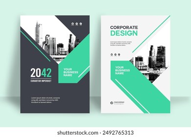 Corporate Book Cover Design Template in A4. Can be adapt to Brochure, Annual Report, Magazine,Poster, Business Presentation, Portfolio, Flyer, Banner, Website.