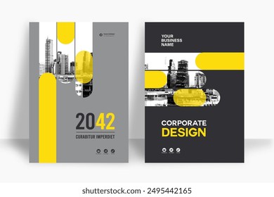 Corporate Book Cover Design Template in A4. Can be adapt to Brochure, Annual Report, Magazine,Poster, Business Presentation, Portfolio, Flyer, Banner, Website.