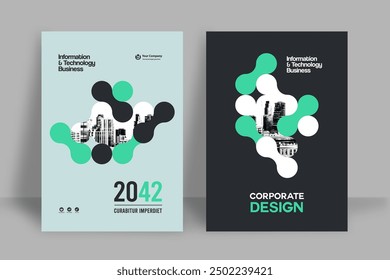 Corporate Book Cover Design Template in A4. Can be adapt to Brochure, Annual Report, Magazine,Poster, Business Presentation, Portfolio, Flyer, Banner, Website.