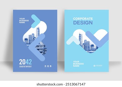 Corporate Book Cover Design Template in A4. Can be adapt to Brochure, Annual Report, Magazine,Poster, Business Presentation, Portfolio, Flyer, Banner, Website.