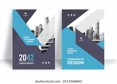 Corporate Book Cover Design Template in A4. Can be adapt to Brochure, Annual Report, Magazine,Poster, Business Presentation, Portfolio, Flyer, Banner, Website.