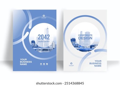 Corporate Book Cover Design Template in A4. Can be adapt to Brochure, Annual Report, Magazine,Poster, Business Presentation, Portfolio, Flyer, Banner, Website.