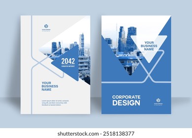 Corporate Book Cover Design-Vorlage in A4. Kann an Broschüre, Geschäftsbericht, Magazin, Poster, Business-Präsentation, Portfolio, Flyer, Banner, Website angepasst werden.