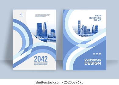Corporate Book Cover Design Template in A4. Can be adapt to Brochure, Annual Report, Magazine,Poster, Business Presentation, Portfolio, Flyer, Banner, Website.