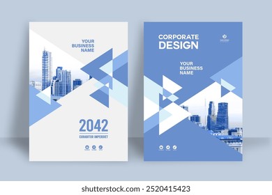 Corporate Book Cover Design Template in A4. Can be adapt to Brochure, Annual Report, Magazine,Poster, Business Presentation, Portfolio, Flyer, Banner, Website.