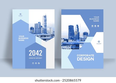 Corporate Book Cover Design-Vorlage in A4. Kann an Broschüre, Geschäftsbericht, Magazin, Poster, Business-Präsentation, Portfolio, Flyer, Banner, Website angepasst werden.