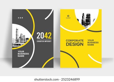 Corporate Book Cover Design Template in A4. Can be adapt to Brochure, Annual Report, Magazine,Poster, Business Presentation, Portfolio, Flyer, Banner, Website.