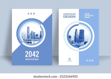 Corporate Book Cover Design Template in A4. Can be adapt to Brochure, Annual Report, Magazine,Poster, Business Presentation, Portfolio, Flyer, Banner, Website.