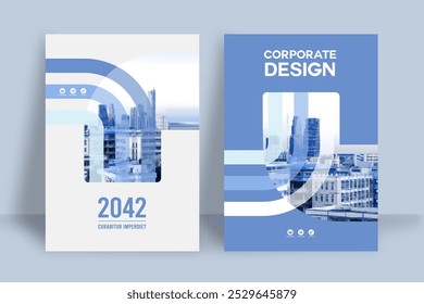 Corporate Book Cover Design Template in A4. Can be adapt to Brochure, Annual Report, Magazine,Poster, Business Presentation, Portfolio, Flyer, Banner, Website.