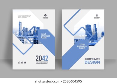 Corporate Book Cover Design Template in A4. Can be adapt to Brochure, Annual Report, Magazine,Poster, Business Presentation, Portfolio, Flyer, Banner, Website.
