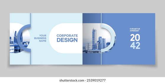 Modelo de design de capa de livro corporativo em A4. Pode adaptar-se ao folheto, relatório anual, revista, cartaz, apresentação de negócios, portfólio, panfleto, banner, site.