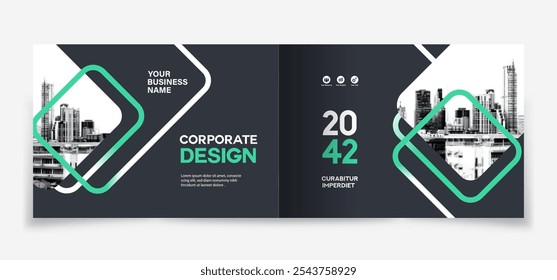 Corporate Book Cover Design Template in A4. Can be adapt to Brochure, Annual Report, Magazine,Poster, Business Presentation, Portfolio, Flyer, Banner, Website.