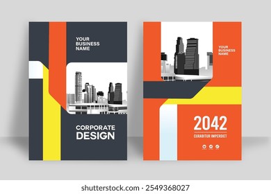 Corporate Book Cover Design Template in A4. Can be adapt to Brochure, Annual Report, Magazine,Poster, Business Presentation, Portfolio, Flyer, Banner, Website.