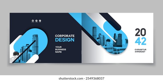 Corporate Book Cover Design Template in A4. Can be adapt to Brochure, Annual Report, Magazine,Poster, Business Presentation, Portfolio, Flyer, Banner, Website.