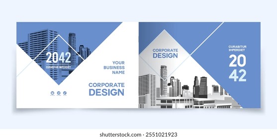 Corporate Book Cover Design Template in A4. Can be adapt to Brochure, Annual Report, Magazine,Poster, Business Presentation, Portfolio, Flyer, Banner, Website.