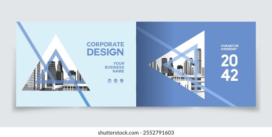 Corporate Book Cover Design Template in A4. Can be adapt to Brochure, Annual Report, Magazine,Poster, Business Presentation, Portfolio, Flyer, Banner, Website.