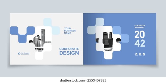 Corporate Book Cover Design Template in A4. Can be adapt to Brochure, Annual Report, Magazine,Poster, Business Presentation, Portfolio, Flyer, Banner, Website.