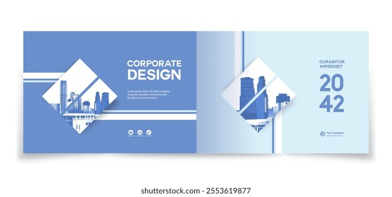 Corporate Book Cover Design Template in A4. Can be adapt to Brochure, Annual Report, Magazine,Poster, Business Presentation, Portfolio, Flyer, Banner, Website.