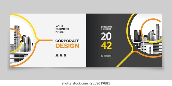 Corporate Book Cover Design Template in A4. Can be adapt to Brochure, Annual Report, Magazine,Poster, Business Presentation, Portfolio, Flyer, Banner, Website.