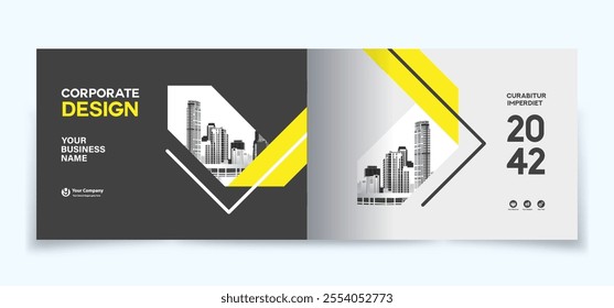 Corporate Book Cover Design Template in A4. Can be adapt to Brochure, Annual Report, Magazine,Poster, Business Presentation, Portfolio, Flyer, Banner, Website.