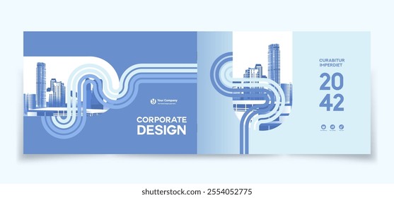 Corporate Book Cover Design Template in A4. Can be adapt to Brochure, Annual Report, Magazine,Poster, Business Presentation, Portfolio, Flyer, Banner, Website.