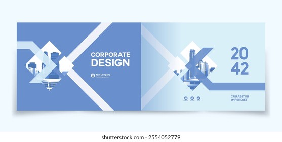 Corporate Book Cover Design Template in A4. Can be adapt to Brochure, Annual Report, Magazine,Poster, Business Presentation, Portfolio, Flyer, Banner, Website.