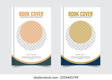 Corporate book cover design template Print-ready business cover or elegant book cover
