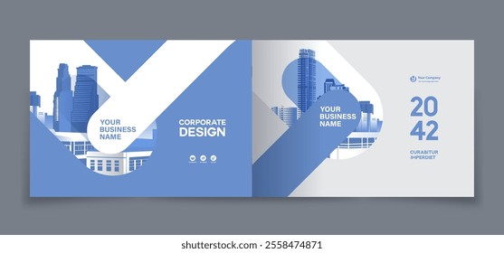 Corporate Book Cover Design Template in A4. Can be adapt to Brochure, Annual Report, Magazine,Poster, Business Presentation, Portfolio, Flyer, Banner, Website.