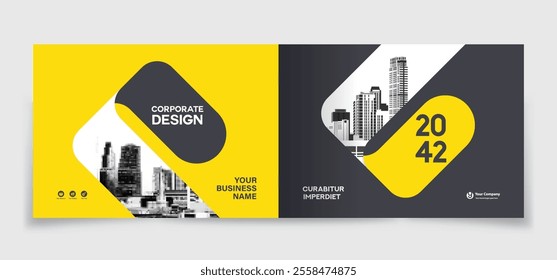 Corporate Book Cover Design Template in A4. Can be adapt to Brochure, Annual Report, Magazine,Poster, Business Presentation, Portfolio, Flyer, Banner, Website.