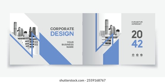 Corporate Book Cover Design Template in A4. Can be adapt to Brochure, Annual Report, Magazine,Poster, Business Presentation, Portfolio, Flyer, Banner, Website.