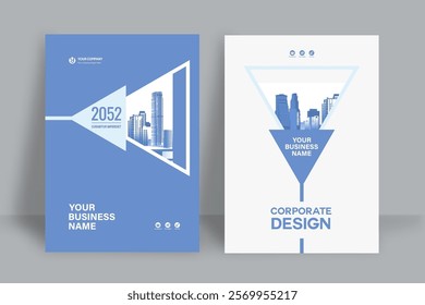 Corporate Book Cover Design Template in A4. Can be adapt to Brochure, Annual Report, Magazine,Poster, Business Presentation, Portfolio, Flyer, Banner, Website.