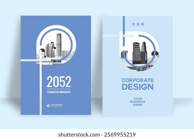 Corporate Book Cover Design Template in A4. Can be adapt to Brochure, Annual Report, Magazine,Poster, Business Presentation, Portfolio, Flyer, Banner, Website.