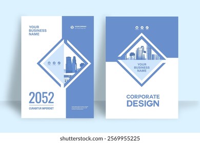 Corporate Book Cover Design Template in A4. Can be adapt to Brochure, Annual Report, Magazine,Poster, Business Presentation, Portfolio, Flyer, Banner, Website.