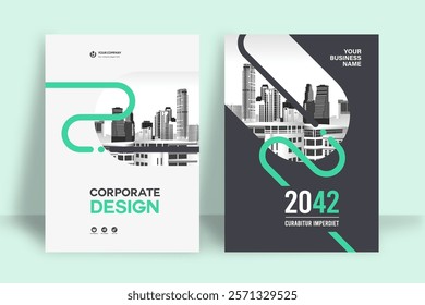 Corporate Book Cover Design Template in A4. Can be adapt to Brochure, Annual Report, Magazine,Poster, Business Presentation, Portfolio, Flyer, Banner, Website.