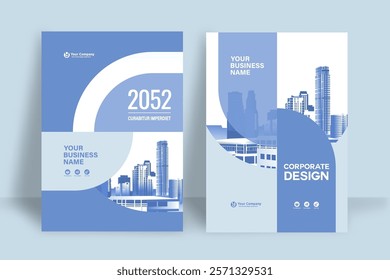 Corporate Book Cover Design Template in A4. Can be adapt to Brochure, Annual Report, Magazine,Poster, Business Presentation, Portfolio, Flyer, Banner, Website.