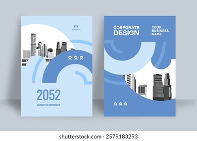 Corporate Book Cover Design Template in A4. Can be adapt to Brochure, Annual Report, Magazine,Poster, Business Presentation, Portfolio, Flyer, Banner, Website.