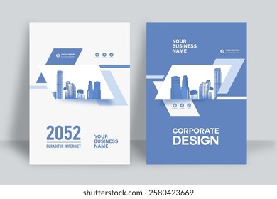 Corporate Book Cover Design Template in A4. Can be adapt to Brochure, Annual Report, Magazine,Poster, Business Presentation, Portfolio, Flyer, Banner, Website.