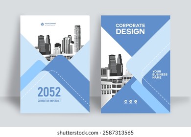 Corporate Book Cover Design Template in A4. Can be adapt to Brochure, Annual Report, Magazine,Poster, Business Presentation, Portfolio, Flyer, Banner, Website.