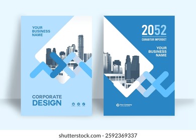 Corporate Book Cover Design Template in A4. Can be adapt to Brochure, Annual Report, Magazine,Poster, Business Presentation, Portfolio, Flyer, Banner, Website.
