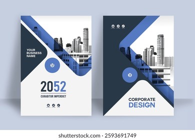 Corporate Book Cover Design Template in A4. Can be adapt to Brochure, Annual Report, Magazine,Poster, Business Presentation, Portfolio, Flyer, Banner, Website.